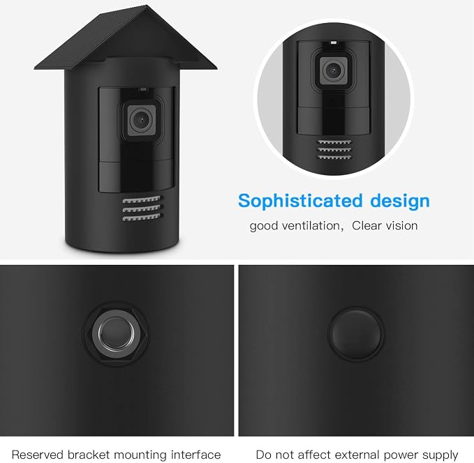 HOLACA Protective Case Silicone Cover for Ring Stick Up Cam (3rd Gen) | Black, Official Use, Weatherproof, Anti-Scratch Skin, Full Protection - Image 3