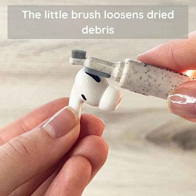 Tech Candy Teenie Weenie Earbud Cleanie Earbuds Cleaning Kit - Crud-Removing Multi Tool, Compatible with AirPods, Nib, Soft Brush, Flocking Sponge, Cleaner for Charging Case, Phone, Camera, Pen Shaped - Image 4