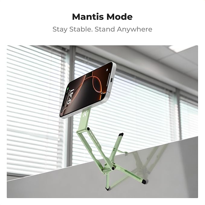 K&F CONCEPT 7mm 59g Magnetic Phone Stand, Foldable Selfie Stick for iPhone | Dual-Sided Magnets Mini Tripod Pocket Cell Phone Stand with Hook, Compatible with iPhone 17-12 Series Android Phones, PT02 - Image 8