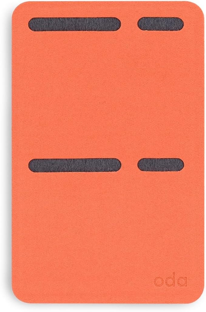 ODA - Super Slim SD & microSD Card Holder - Fits in a Wallet - Microfiber - 1mm Thin (Orange, 2 SD and 2 microSD) by ODA