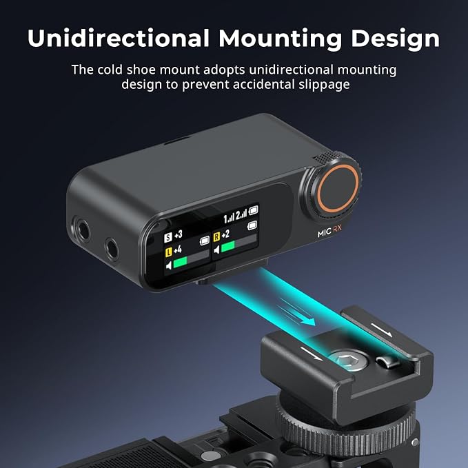 SmallRig Cold Shoe Mount Adapter for Wireless Microphones for DJI Mic- 4822 | Fits for DJI Mic, for RODE Wireless Go II, for Saramonic BLink 900 B&for Hollyland C1, 1/4"-20 Threaded Hole - Image 3