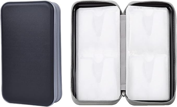 UENTIP CD Case,96 Capacity Hard Plastic DVD Case Holder for Car Home Travel | CD DVD Storage,Zipper Closure,Scratch-Resistant Sleeves,Stay Away Dust and Damp,Storage Music Video Gaming Discs Blu-ray - Image 7