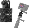 Aluminum 1/4 inch 20 Camera Tripod Adapter Mount, 360° Rotation 1/4"-20 Aluminum Tripod Adapter Mount Compatible with GoPro Hero 13/12/11/10, DJI Action 6/5 Pro/4, Xiaoyi and More Standard by SKEZN
