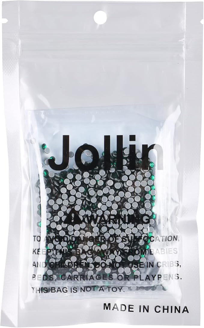 Jollin Hotfix Rhinestones Flatback Crystal Gems 2.8mm SS10, Dark Green | 2880pcs Hot Fix Crystals Glass Rhinestones for Bedazzling, Crafting, Clothes, Shoes & Accessories DIY Decoration - Image 7