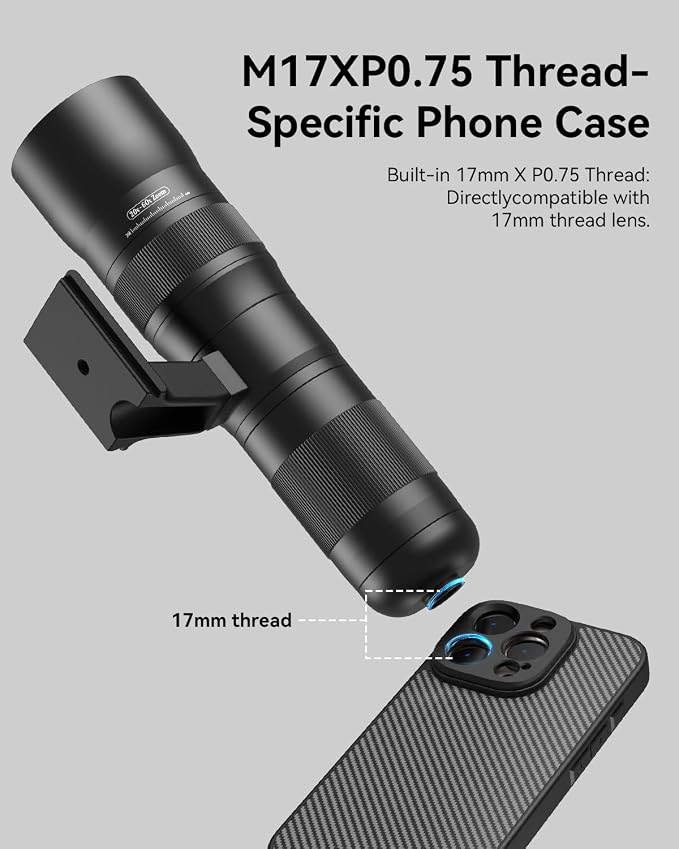 20-60X Zoom Telephoto Lens for iPhone 16 Pro, Evil Eye High Power HD Telephoto Phone Lens with Phone Case - Image 7