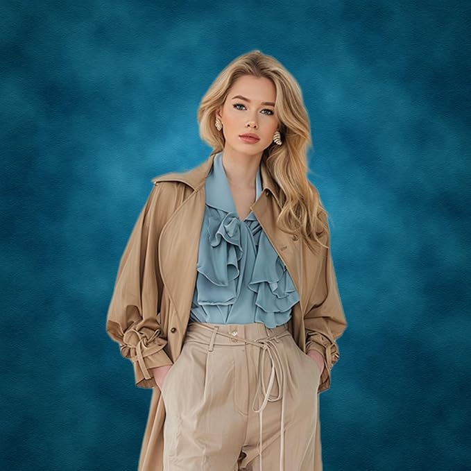 Kate 10x10ft Blue Abstract Photography Backdrop Old Master Blue Portrait Background Studio Props - Image 2