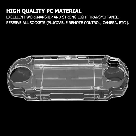 CYSFETENA Clear Hard Case Cover Compatible with PSP 3000 /2000 - Replacement Transparent Slim Anti-Scratch PSP 3000 2000 Full Protective Crystal Clear Housing Case - Image 3