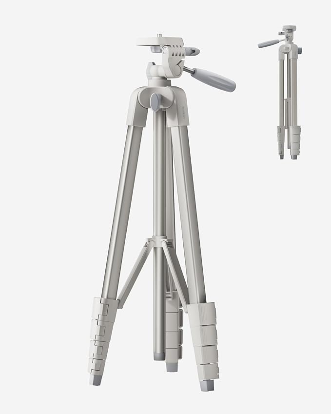 Belkin Stage Creator Tripod Stand, 5.5ft Adjustable, Phone & Camera | Pan-tilt-swivel head, lightweight, for photo, video, vlogging, YouTube, streaming, home, studio, travel by Unknown