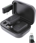 Wireless Lavalier Microphone for iPhone, Android & Laptop | Mini Lapel Mic with 50H Charging Case, 100FT Wireless Range, Noise Reduction for Video Recording, Streaming & TikTok by Jubolion