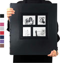 RECUTMS Photo Album 4x6 600 Photos Large Leather Family Picture Album Black | Large Capacity, Black Page, Horizontal and Vertical Pockets, Anniversary Travel Memory Book, DIY Cover Window, Wedding Gifts by RECUTMS