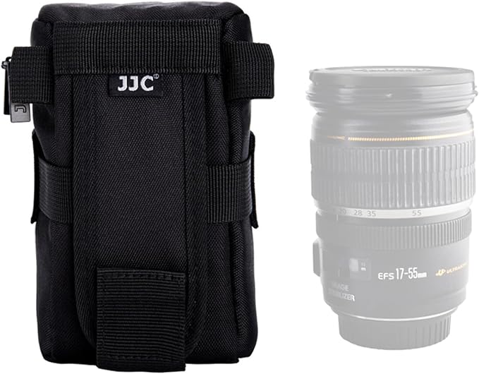 JJC Camera Lens Case for Fuji XF 56mm XF 55-200mm NIKKOR 55-200mm Lens | Fits lens 3.1 x 5.3", for Canon EF 16-35mm, EF 28-200mm, 17-85mm for AF-S NIKKOR 18-300mm, 55-200mm, 18-105mm, 18-200mm by JJC
