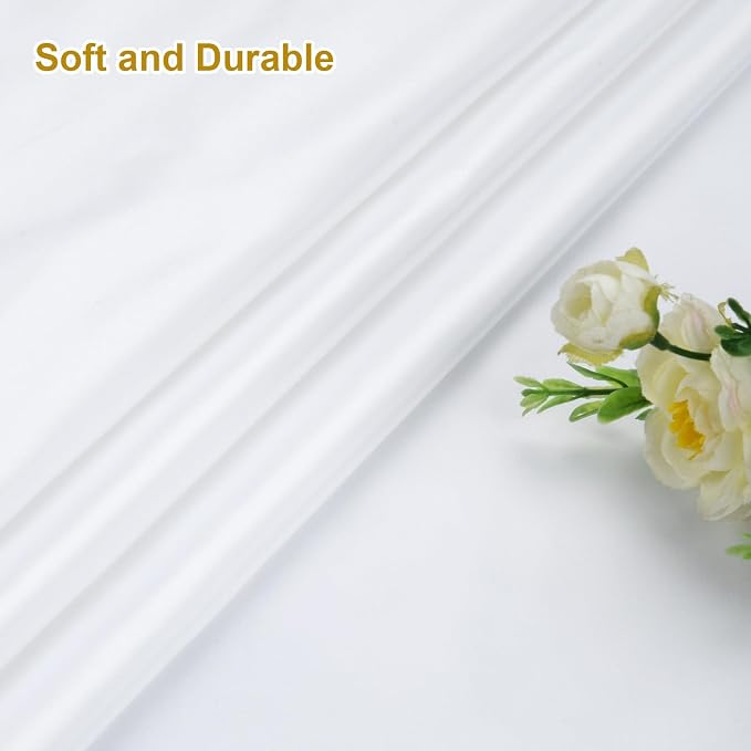 6X9FT White Background for Photography (Background Only) | White Photo Booth Backdrops for Photoshoot, White Backgrounds Screen Video Recording Parties Curtain, Low Temperature Ironing - Image 6