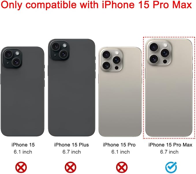 OEM Back Rear Camera Lens Glass Replacement for iPhone 15 Pro Max 6.7 inches with pre-Installed Adhesive and Reparing Toolkit - Image 2