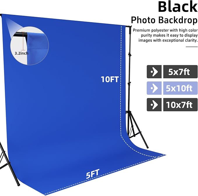 Royal Blue Photo Backdrop for Photography Background, 5x10FT | Multipurpose Screen for Portrait Studio Video Recording Party Non-Reflective Easy Setup High Density - Image 4