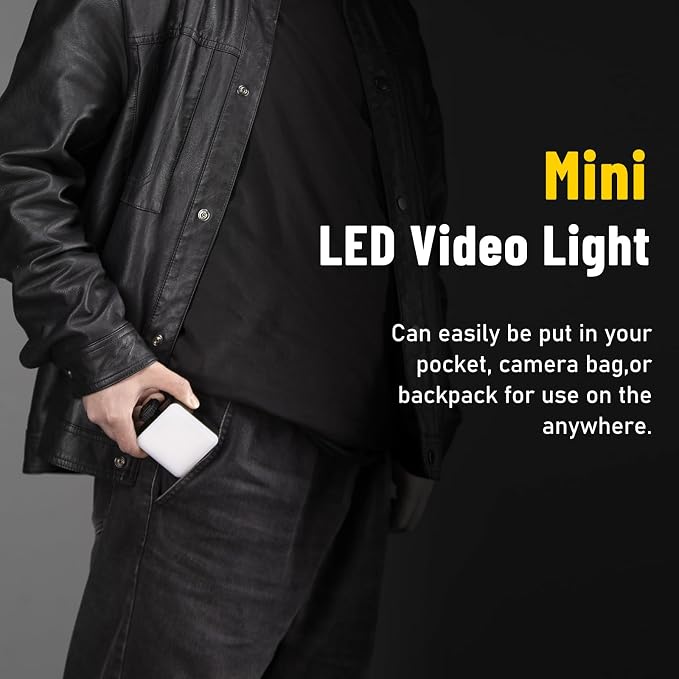 RGB Video Lights, Portable LED Camera Light with 3 Cold Shoe | 2500K-9000K, CRI 96+, 18 Scene Modes, 2000mAh Rechargeable, Magnetic, 1/4 Screw, for Photography, Vlogging, Content Creator ﻿ - Image 8