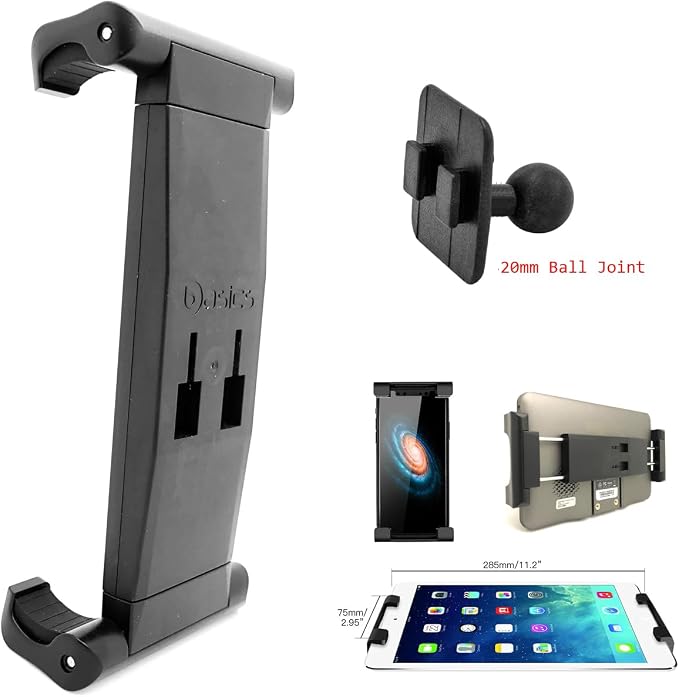 Tablet Smartphone 5/8 Microphone Stand Mount, Pro Grade Mic Adapter, Anti-Slip Holder for Musicians Performers Studio Recording Compatible with iPad mini Air Pro Galaxy tab & iPhones - Image 4