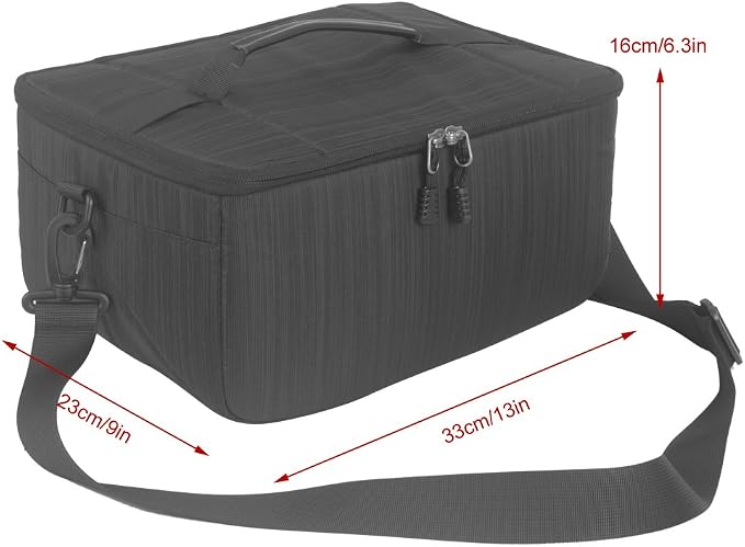 Koolertron Dslr Camera Insert Bag Purse Universal Liner Lens Pouch Partition Protective Cover Waterproof Sleeve for Cannon/Nikon/Sony (Black) - Image 4