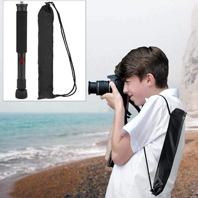 Mini Camera Monopod 48 Inch, Portable Adjustable Height Monopod Selfie Stick Mount Support Rod for DSLR Camera Mirrorless Camera, Flash, Mobile Phone(P-256A) - Image 6