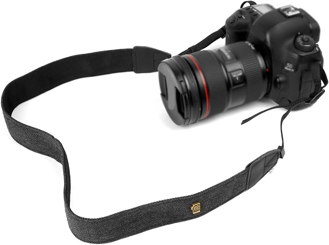 Camera Strap Canvas Black Shoulder Strap with Quick Release Buckles | Adjustable Vintage Neck Shoulder Carrying Strap for DSLR SLR Most Digital Cameras - Image 4