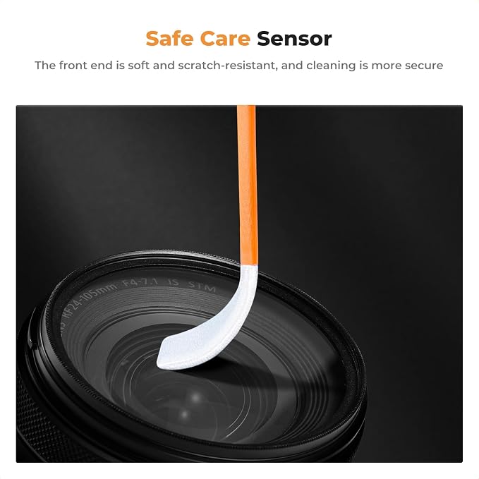K&F CONCEPT 24mm Full-Frame Sensors Cleaning Swabs X10，Camera Clean | High-Efficiency ,Vacuumed Package,Soft and Flexible,Easy to Carry,Smooth and lint-free for CCD CMOS,Multi-Device Use - Image 5