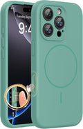 miracase Magnetic for iPhone 16 Pro Case, [Soft Anti-Scratch Microfiber Lining], Compatible with MagSafe, Liquid Silicone Case Shockproof Drop Protection Phone Case for 16 Pro,Midnight Green | Compatible with MagSafe, Soft Microfiber Lining, Liquid Sil... by Miracase