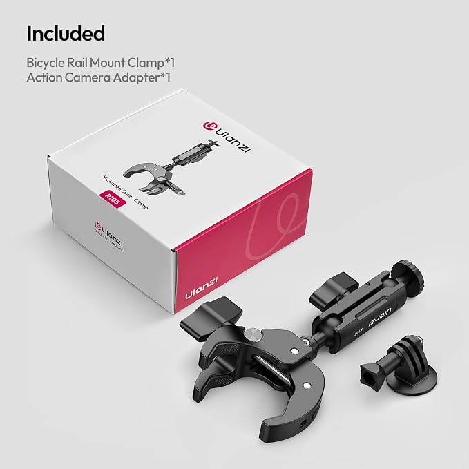 ULANZI R105 Super Clamp Camera Mount with 360° Dual Ballhead Magic Arm | Sturdy Y-Shaped 3-Claw Camera Clamp Mount for GoPro Hero 13/12/11/10/9, Insta360 X5/X4, DJI Osmo Pocket 3/2 Action 5 Pro/4 - Image 8