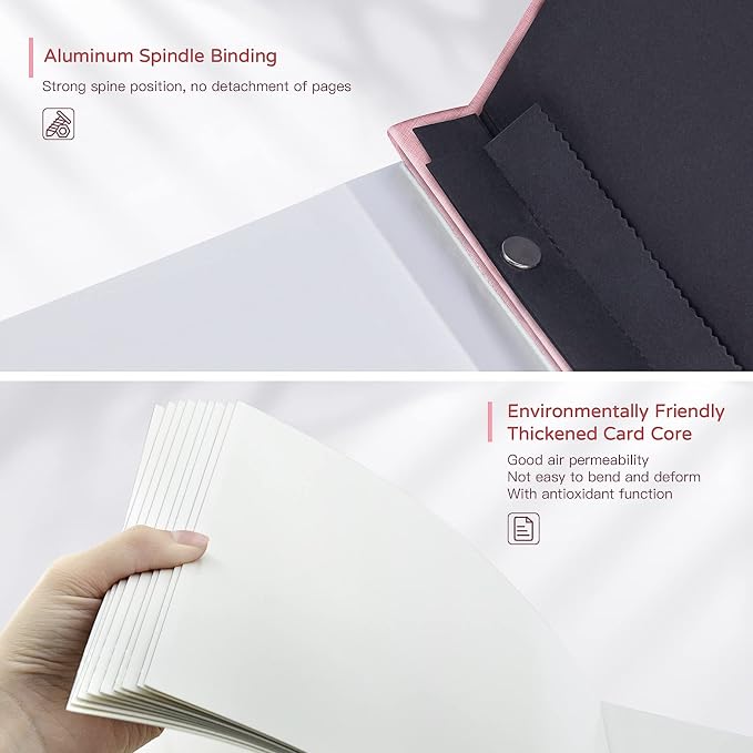 Popotop Large Photo Album Self Adhesive 4x6 5x7 8x10 Scrapbook Album DIY Picture Book,Gifts for Mom,Family Baby and Wedding,with Metal Pen and Plastic Board - Image 7
