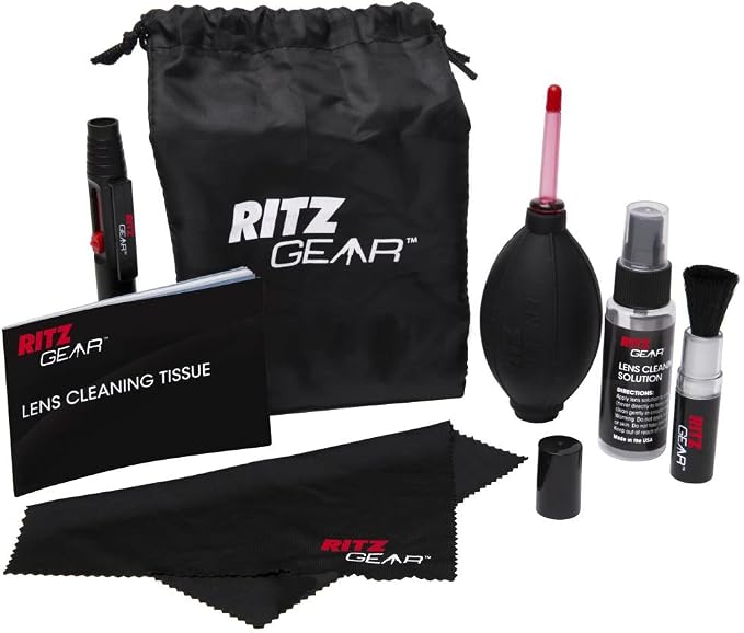 Ritz Gear™ Premium 8-in-1 Cleaning Kit for Cameras, Camcorders, SLRs, Lenses & Filters by RitzGear