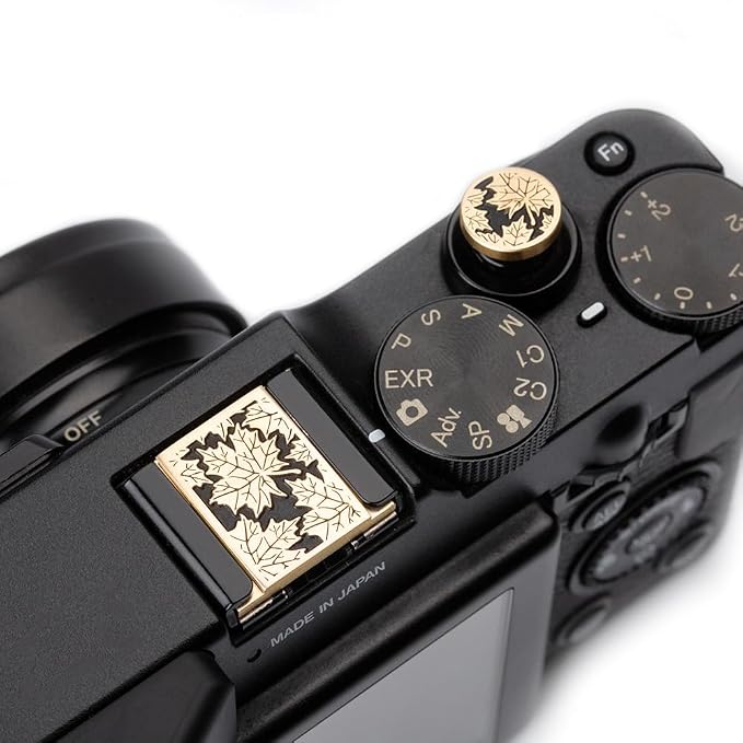 Leaf Camera hot Shoe Cover and Camera Shutter Button for Nikon zf for Fujifilm X-T5 X-T4 X-T3 X-T30 II X-T20 X100VI X100V X100 X-PRO3 X-PRO2 X-S20 X-S10 (Brass Leaf Set) - Image 6
