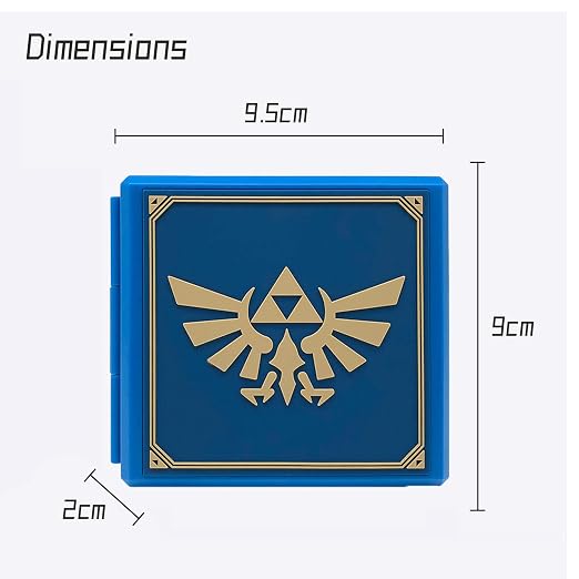 doepeBAE Game Card Case for Nintendo Switch,Portable Game Card Holder,Hard Shell Storage Case,Large Capacity Switch Card Organizer with 12 Card Slots (Z blue) - Image 2