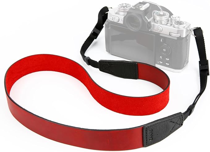 Crazy Horse Leather Camera Strap,Vintage Camera Strap,Adjustable Camera Neck Shoulder Strap for Photographers - Image 2