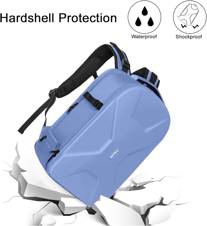 MOSISO Camera Backpack, DSLR/SLR/Mirrorless Photography Camera Bag | 15-16 inch Waterproof Hardshell Case with Tripod Holder&Laptop Compartment Compatible with Canon/Nikon/Sony, Slate Blue - Image 4