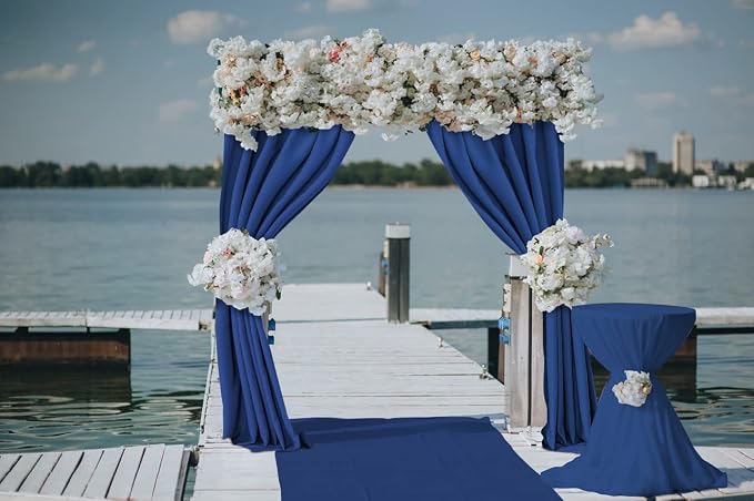 Joydeco Bluey Birthday Decorations Backdrop Curtain for Parties, Wrinkle Free Blue Curtains Photo Backdrop for Wedding Decor, Graduation Baby Shower Party Photography(5ft x 7ft, 2 Panels) - Image 2
