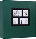 RECUTMS 1000 Photo Album 4x6 Pictures Leather Large Family Album Dark Green | Extra Large Capacity, Black Page, Horizontal and Vertical Pockets, Travel Wedding Christmas Photobook, DIY Cover Window by RECUTMS