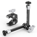 K&F CONCEPT 9.8" Magic Arm Clamp Kit with Dual 360° Ball Heads | Camera Arm Mount for Monitor, Flash, LED Light, Microphone, Camera Cage, Action Camera, Sliver, MS32 by KFCONCEPT