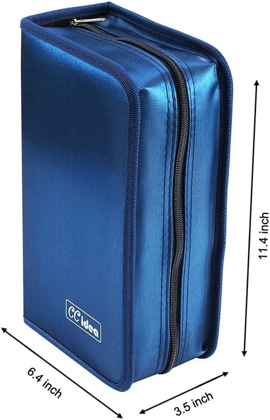 CCidea CD Case DVD Storage Holder, 128 Capacity DVD Cases Organizer CD Plastic Protective Carrying Binder,Portable Cd Wallet for Home Travel (Blue), 128-blue, L11 xW 6 x H3.5 INCH, Beauty Case - Image 3