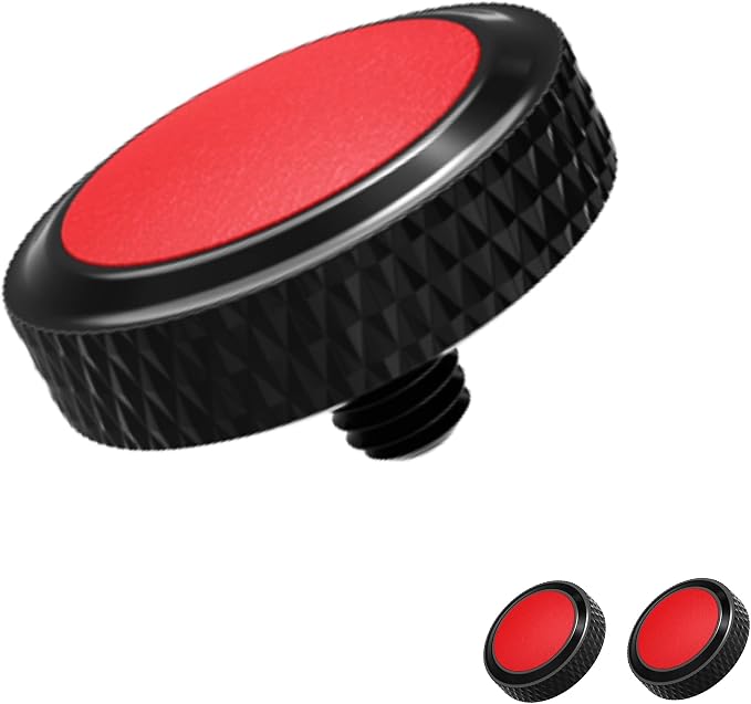 JJC Soft Shutter Release Button for Fujifilm X100VI XT50 XM5, Red, 2-Pack | for Fuji Fujifilm X-T5 X-T4 X-T50 X-T30 III II X100V X00VI X-E5 X-E4 X Half Sony RX1R II RX10 IV III Leica Q3 M10 Nikon Zf Df - Image 2