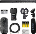 Rode NTG2 Condenser Shotgun Microphone Bundle | with H1 Handy Recorder + 64GB Memory Card + Shockmount + Fur Windshield + 4 Pack AA Batteries (8 Items) by R%C3%98DE