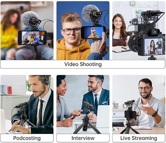 COMICA VM10 PRO Shotgun Microphone,USB C Mic for Camera, Smartphone, Tablet, PC.Ideal for Vlogging, Live Streaming,Recoding.Dual-Mode Video USB Shotgun Microphone with Gain Control - Image 6