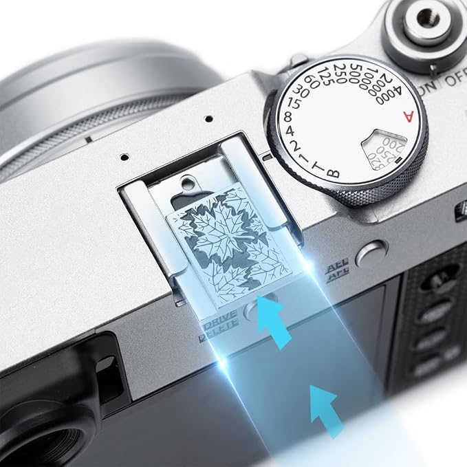 Leaf Camera hot Shoe Cover and Camera Shutter Button for Nikon zf for Fujifilm X-T5 X-T4 X-T3 X-T30 II X-T20 X100VI X100V X100 X-PRO3 X-PRO2 X-S20 X-S10 (Aluminium Leaves Set) - Image 5