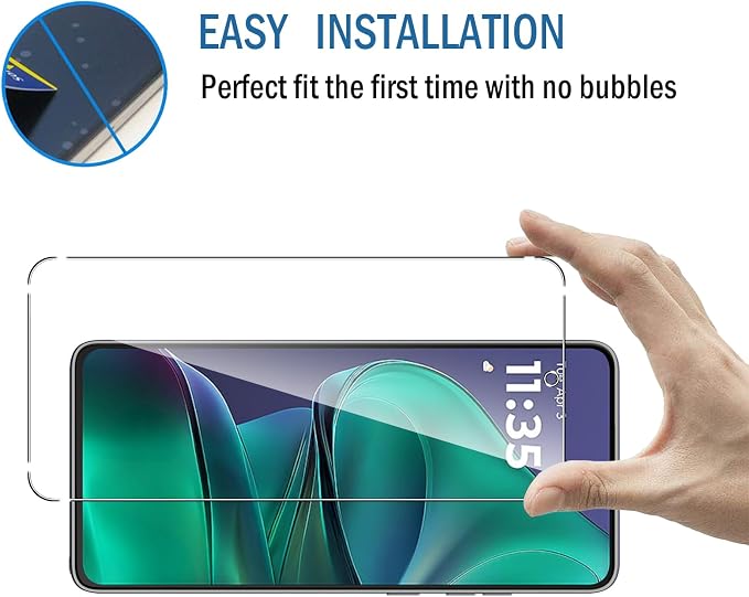 2+2 Pack for Moto G Stylus 2025/Moto Edge 60 Stylus Screen Protector with Camera Lens Protector,9H Tempered Glass Film,HD Clear Scratch Resistant,Bubble-Free for Motorola Moto G Stylus 5G 2025 Screen Protector - Image 8