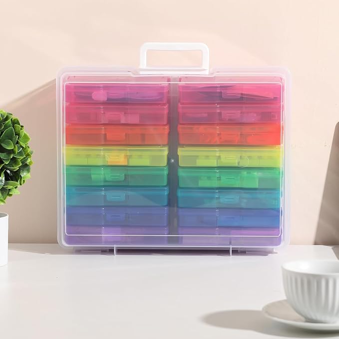 novelinks Photo Storage Box and 16 Inner 4" x 6" Photo Storage Containers | 2Pack Color, Photo Albums 4x6 Pictures, Photo Organizers and Storage, Card Game Storage, Task Boxes for Special Education - Image 6
