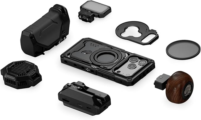 Tilta Khronos Ultimate Kit Compatible with iPhone 17 Pro – Black| Focus PD Handle with Battery | USB-C Hub with HDMI & ARCA Plate | Cooling Module | 58mm ND Filter Tray | LED Light - Image 9