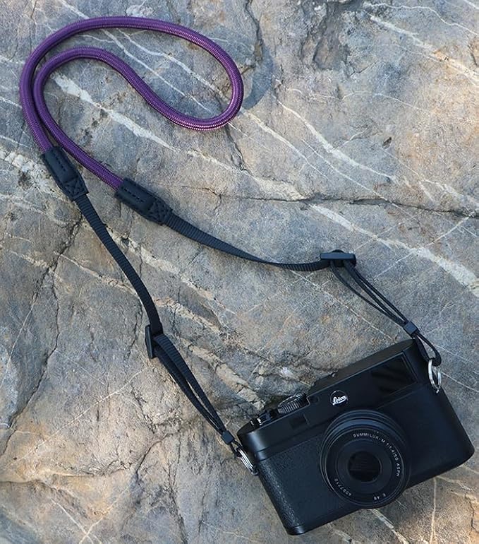 Quick Release Camera Neck Strap Shoulder Strap Belt for Mirrorless Digital Cameras Climbing Rope with Quick Release QD Loops Connector with O-Ring Adjustable Length 30-53inch Purple - Image 2