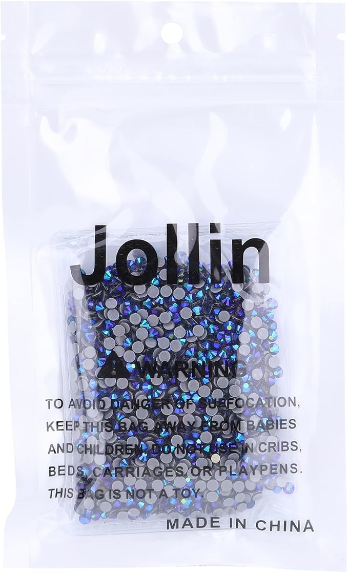 Jollin Hotfix Rhinestones Flatback Crystal Gems 3.2mm SS12, Jet AB | 1440pcs Hot Fix Crystals Glass Rhinestones for Bedazzling, Crafting, Clothes, Shoes & Accessories DIY Decoration - Image 7