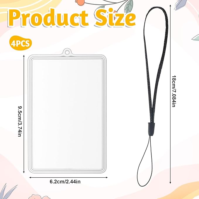 4 Pcs Picture Holder for Car Car Picture Holder with Chain Hanging Photo Holders Pictures Frame Rear View Mirror Accessories Photo Display Holders with Lanyard - Image 2