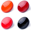 VKO Metal Soft Shutter Release Button | Delicate Camera Shutter Button Black Red Dark-red Orange 11mm Concave Surface(4 Pack) by VKO