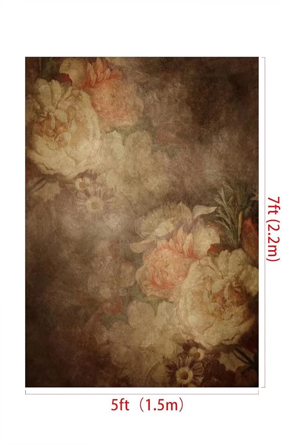 Kate 5x7ft Fine Art Floral Backdrop for Photography Painting Flowers Texture Headshot Portrait Background for Photographers Studio Props - Image 3