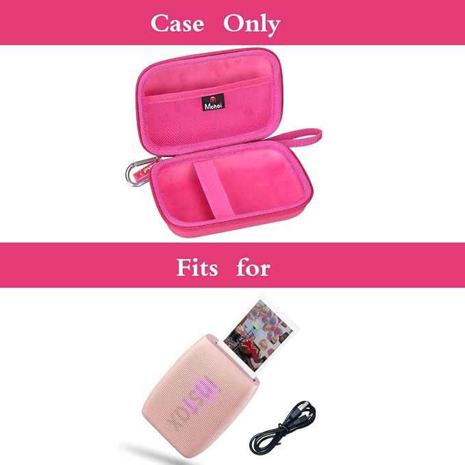 Mchoi Hard Storage Case Fits for Fujifilm Mini Link 3 2 1 Smartphone Printer, Case Only, Rose Pink - Image 7