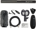 Sennheiser MKE 600 Shotgun Microphone Bundled with Universal Shockmount + Windshield for Shotgun Microphones + 20-Feet XLR Microphone Cable + Cleaning Cloth (5 Items) by Unknown